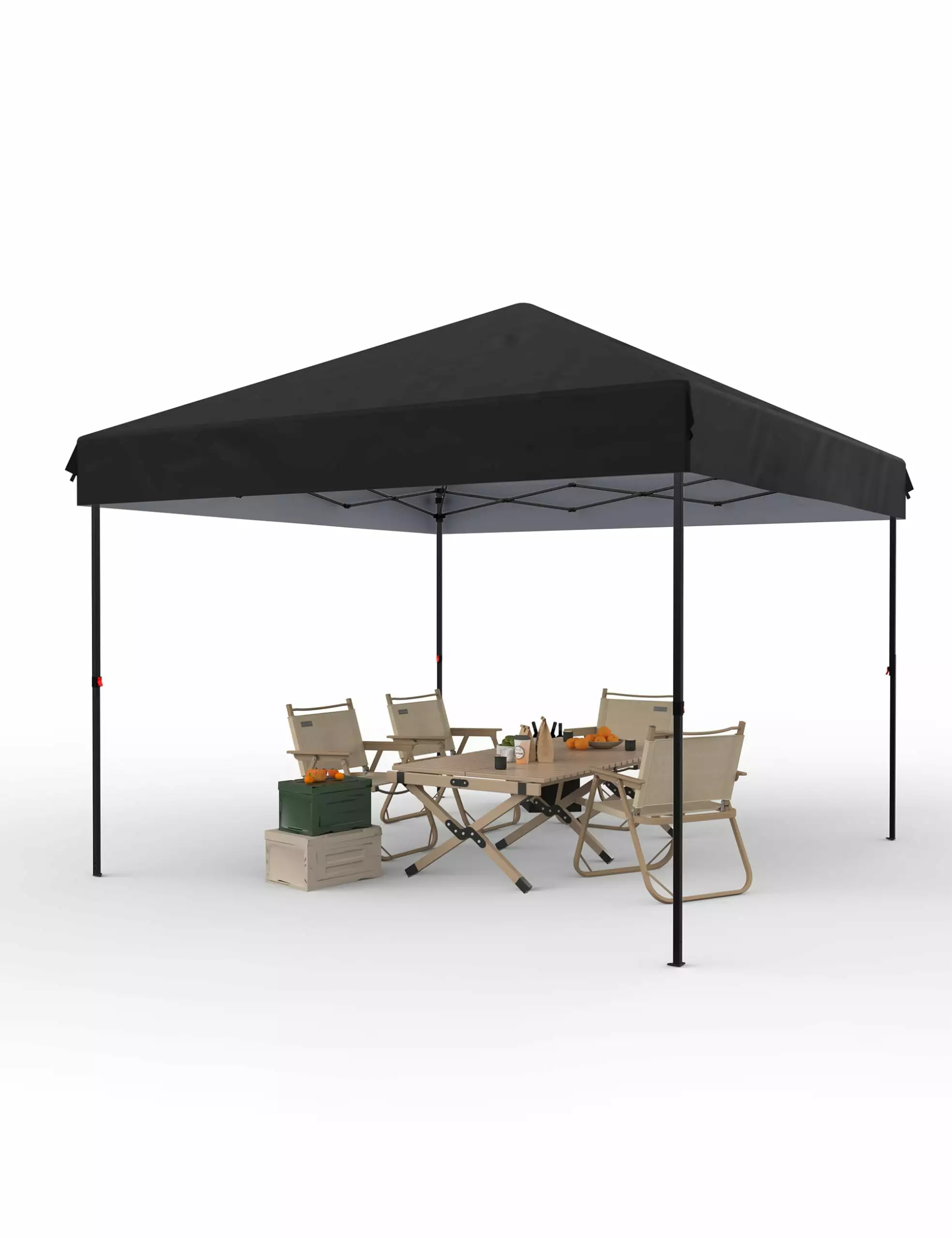 10x10FT UV Resistant Commercial Instant Fair Tent Farmer Market Patio Black