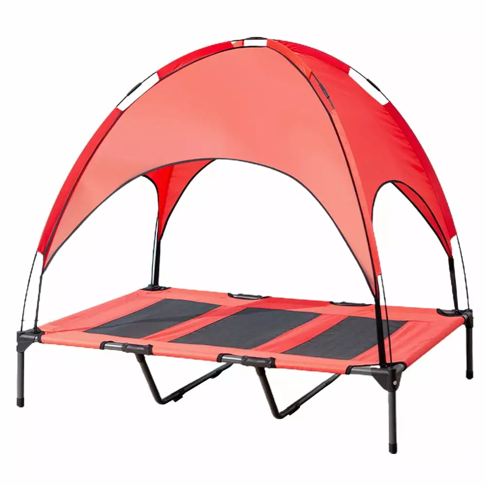Cool Elevated Dog Bed Tent Tear-Resistant Oxford Cloth and Teslin Mesh L