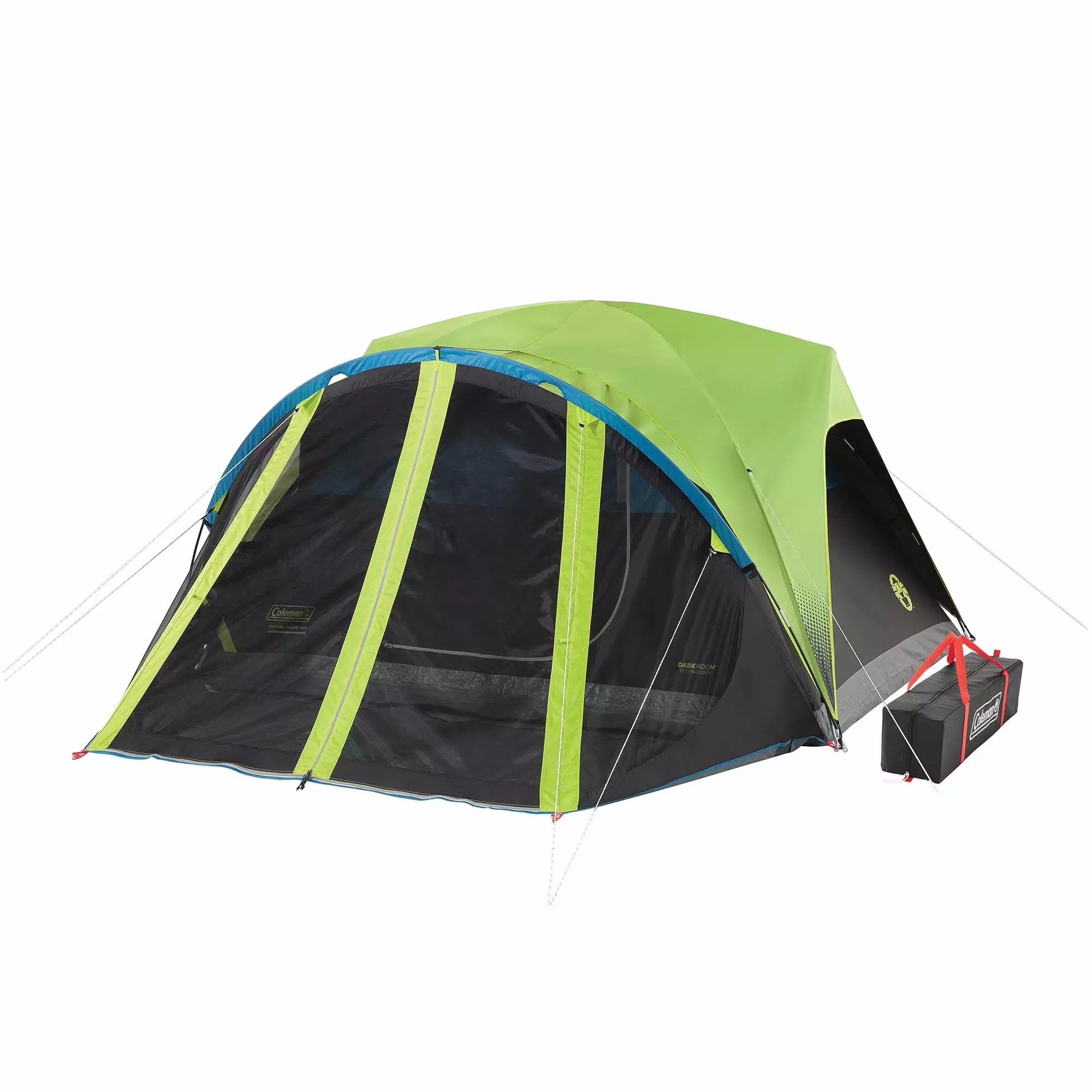 Coleman 4 Person Carlsbad Dark Room Dome Camping Tent Screen Room Green 4