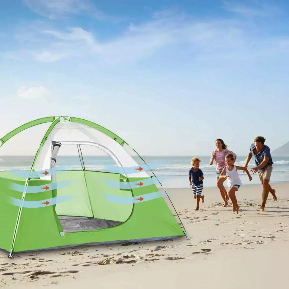 3 Person Dome Tent Camping - Waterproof Windproof Backpacking Tent 3 Mesh Windows, Easy Setup Lightweight All-Season Hikin...