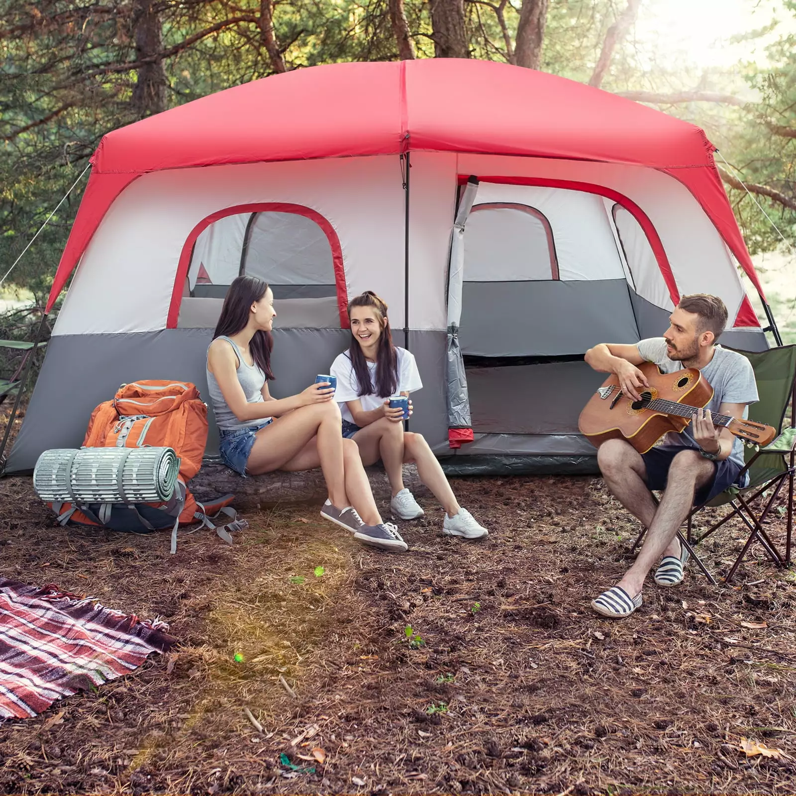 14 Person Large Waterproof Windproof Dome Camping Tent Easy Setup Backpacking Hiking