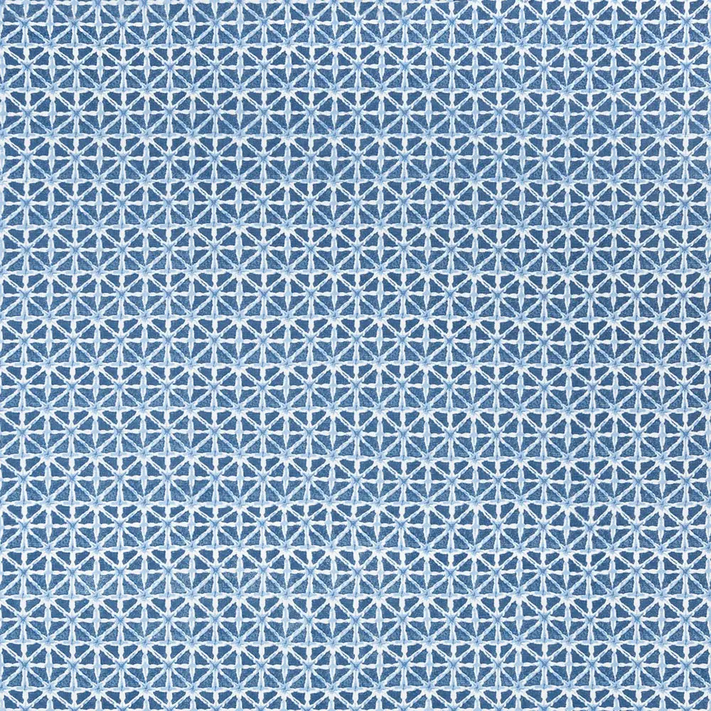 Custom Cut Blinds Indigo Printed Fabric