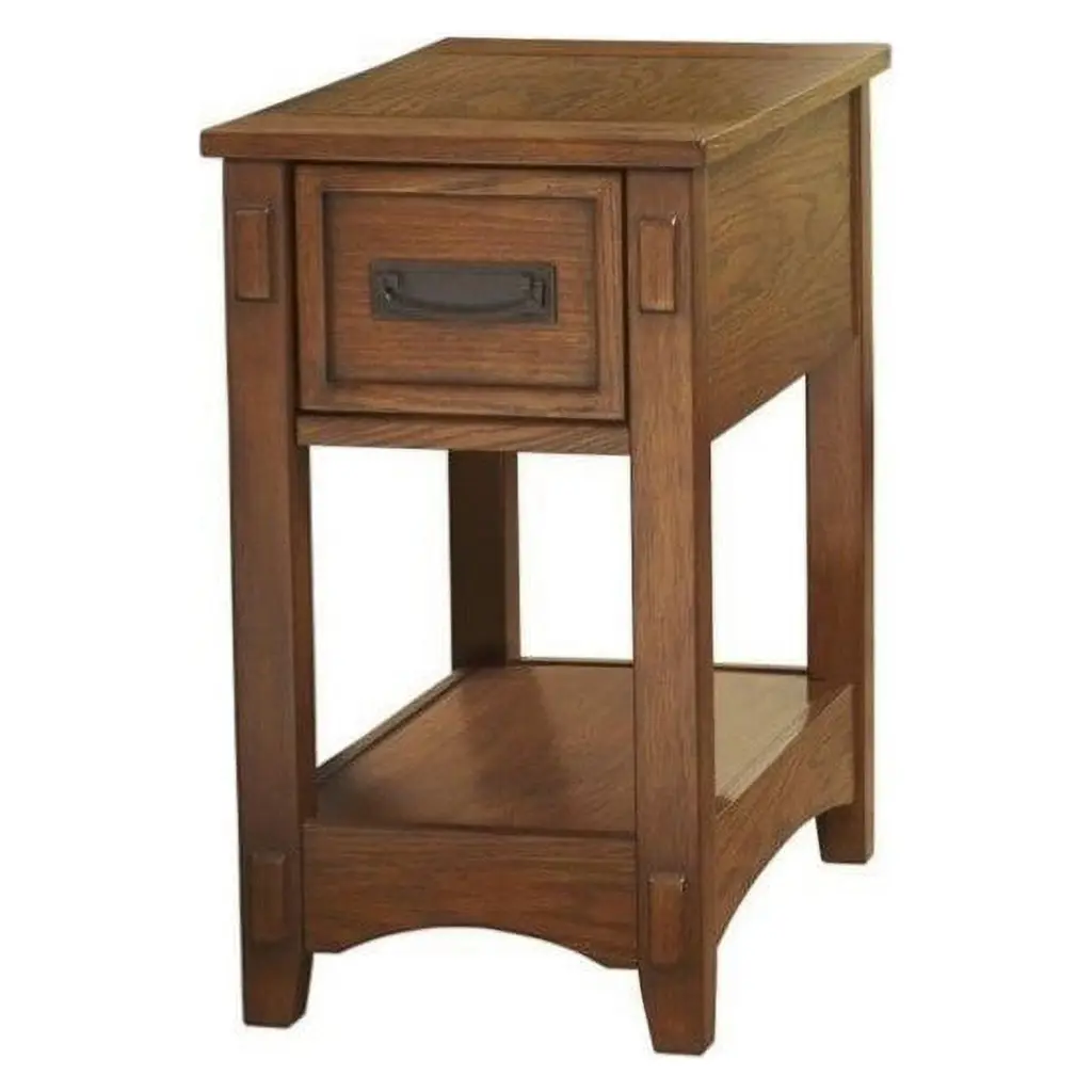 Bowery Hill Signature 1-Drawer Chairside End Table Brown - Classic Accent Table