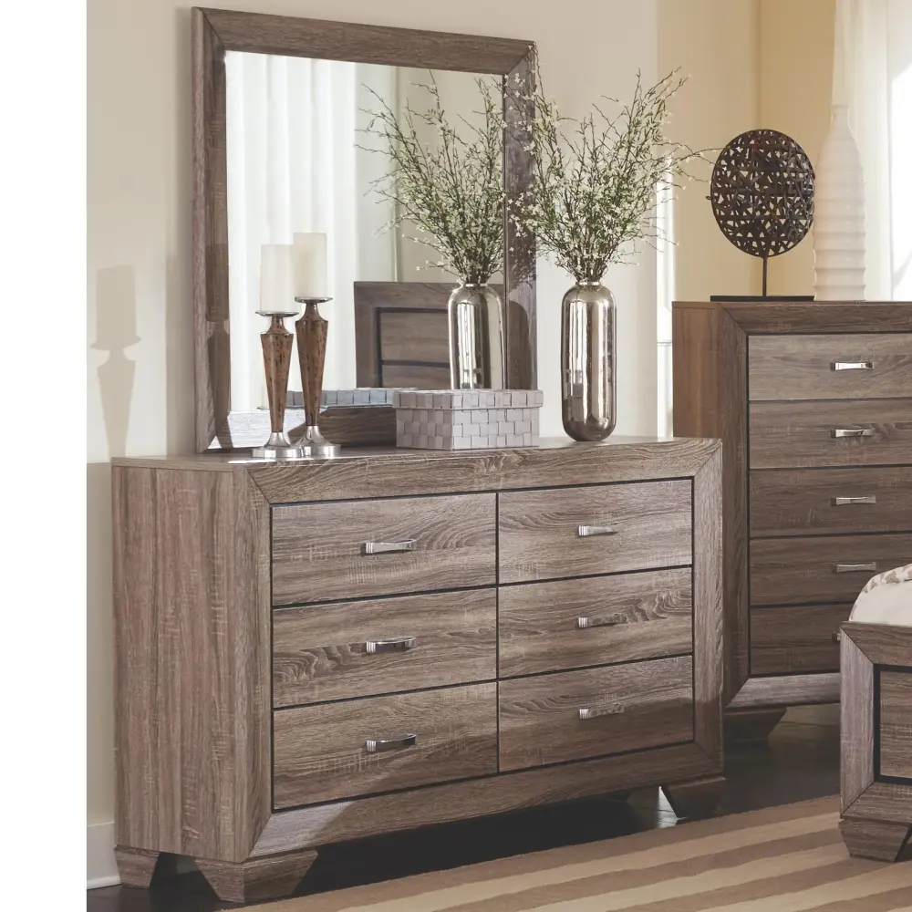 Diamond Modern Furniture COA Kauffman 6-Drawer Dresser Mirror 204193/204194