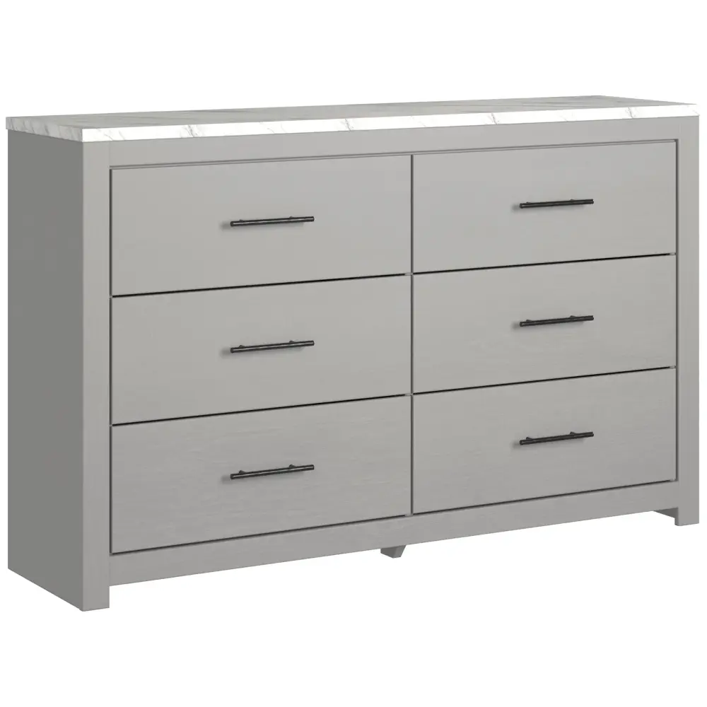 Diamond Modern Furniture Exclusive Design Cottonburg 6-Drawer Dresser B1192-31