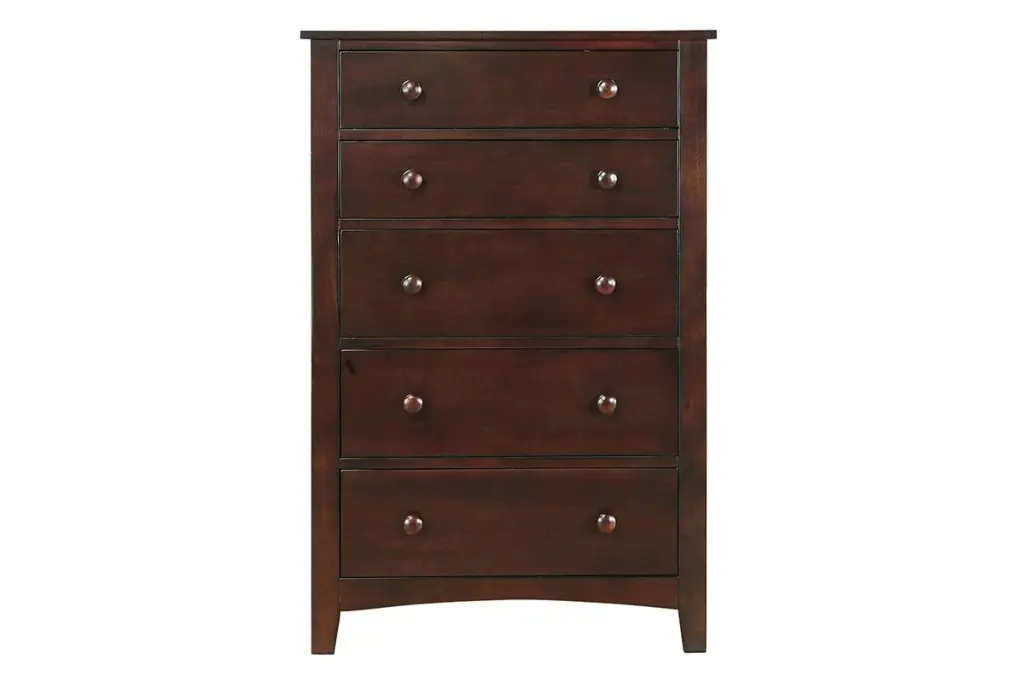 Contemporary Dark Oak Finish 1Pc Chest Drawers Plywood Pine Veneer kanepe