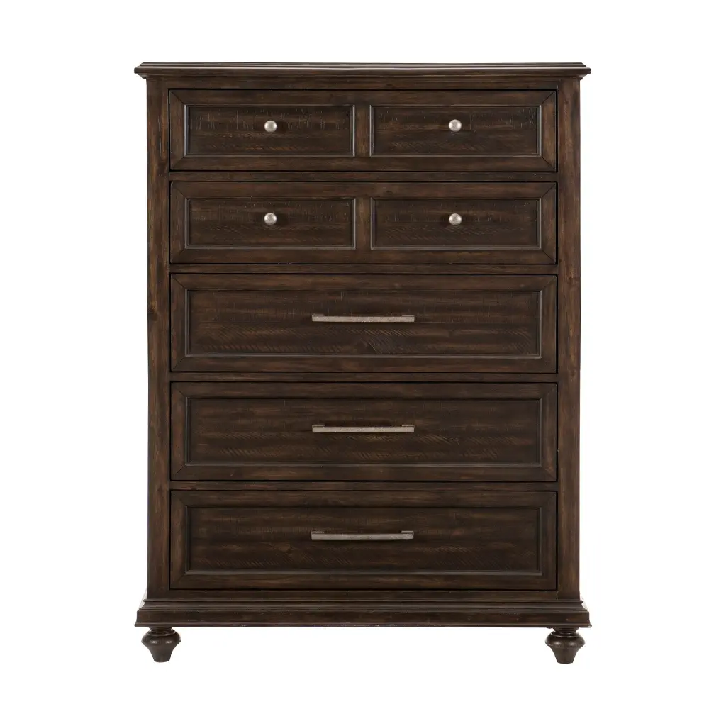 Solid Transitional Style Bedroom Chest Drawers Driftwood Charcoal kanepe