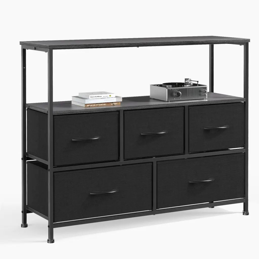 Sweetcrispy 5 Drawer Chest Drawers Bedroom Storage Dresser Spacious Drawers w2201