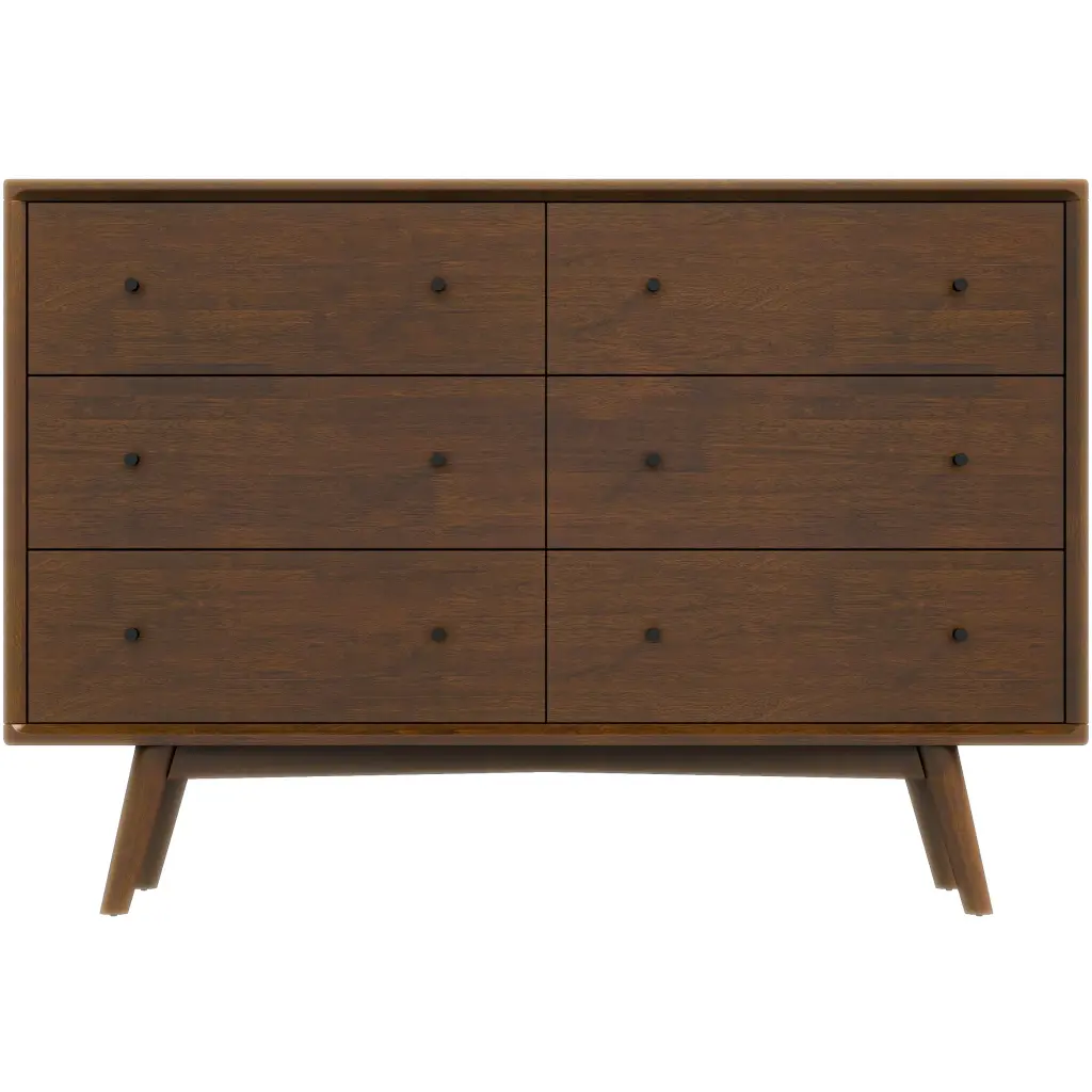 Caroline Mid Century Modern Solid Timber Dresser Brown Wooden Storage ashcroft furniture