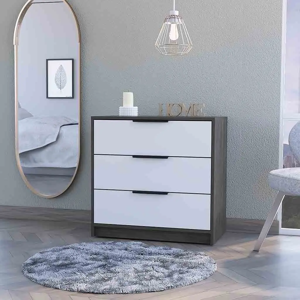 Washington Three Drawer Gown Multicolor Mdf Engineered Wood fm furniture