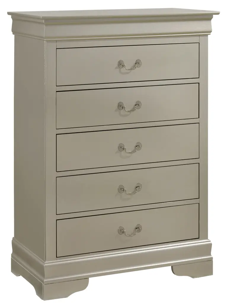 Louis Phillipe G3103 Silver Champagne Chest Particle Board Dresser glory furniture