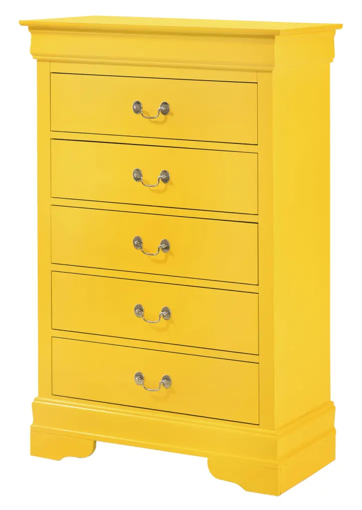 Louisphillipe Yellow Particle Board Chest Home Storage glory furniture