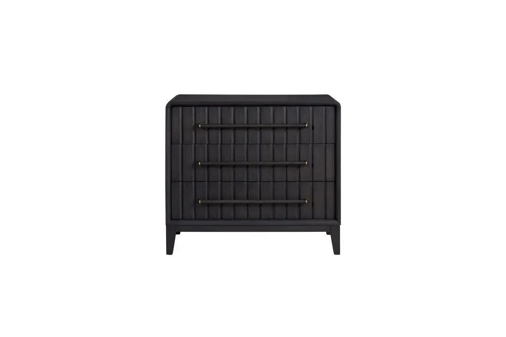 3 Drawer Bachelor Chest Peppercorn Finish Black Solid Timber MDF ihomefurnishings