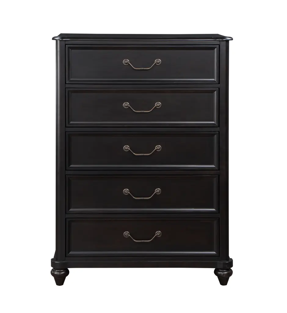 Charcoal Brown Finish Traditional Bedroom Furniture 1Pc Chest 5 Drawers kanepe