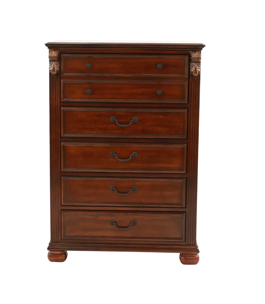 Dark Cherry 1Pc Chest Drawers Storage Bedroom Furniture Traditional Style kanepe