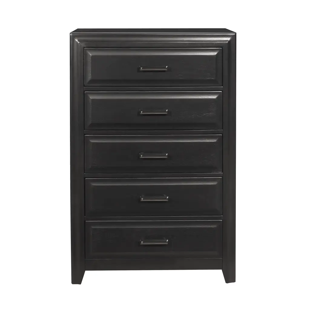 Modern Style 5 Drawers Chest Espresso Finish Wooden Bedroom Furniture kanepe