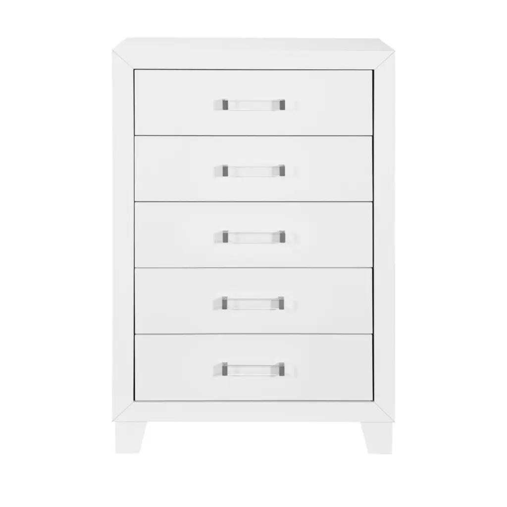 Omoda White Chest White Elastomer Timber Storage Cabinet luxe modern furniture