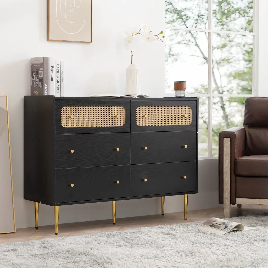 Dresser Bedroom Chest Drawers 6 Drawer Dresser Floor Storage Organizer cosyliving wooden furniture