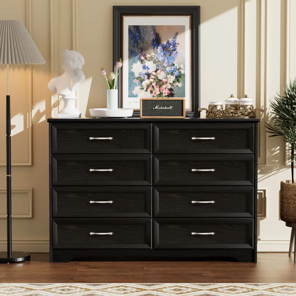 Modern 3 Drawer 8 Compartment Dresser Bedroom Chest Drawers cz store
