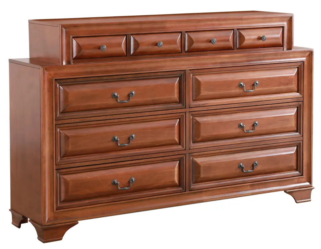 Lavita G8850 D Dresser Oak Particle Board Storage Cabinet glory furniture