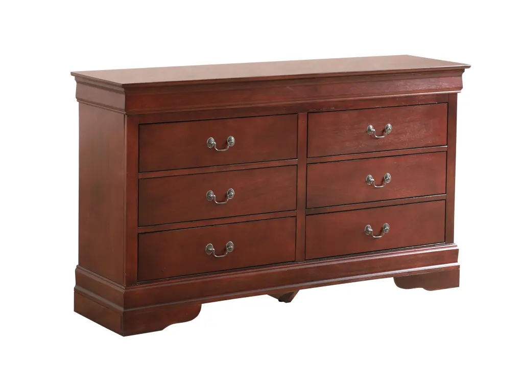 Louis Philippe G02100 Dresser Cherry Finish Particle Board Bedroom Storage glory furniture