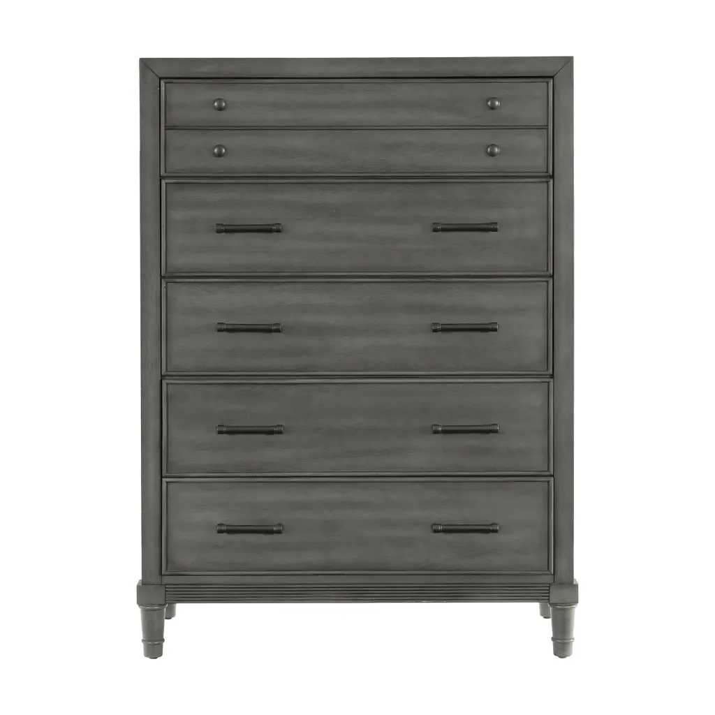 Modern Transitional Style Chest 5 Drawers Gray kanepe