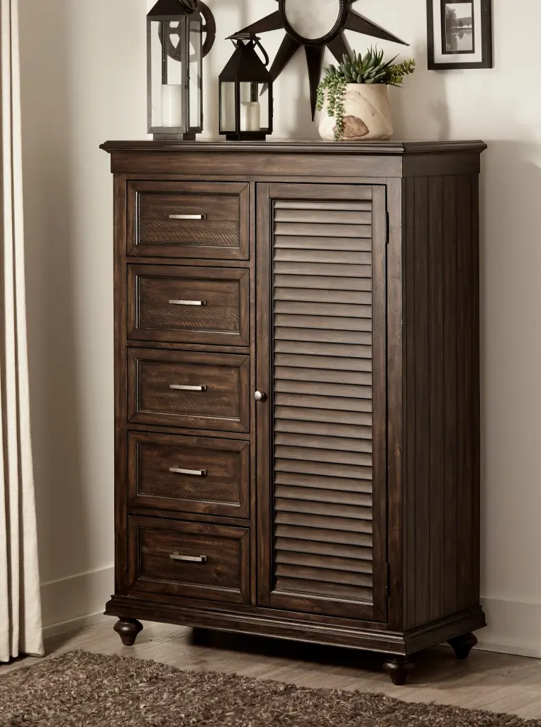 Solid Transitional Style Bedroom Wardrobe Chest Drawers Adjustable kanepe