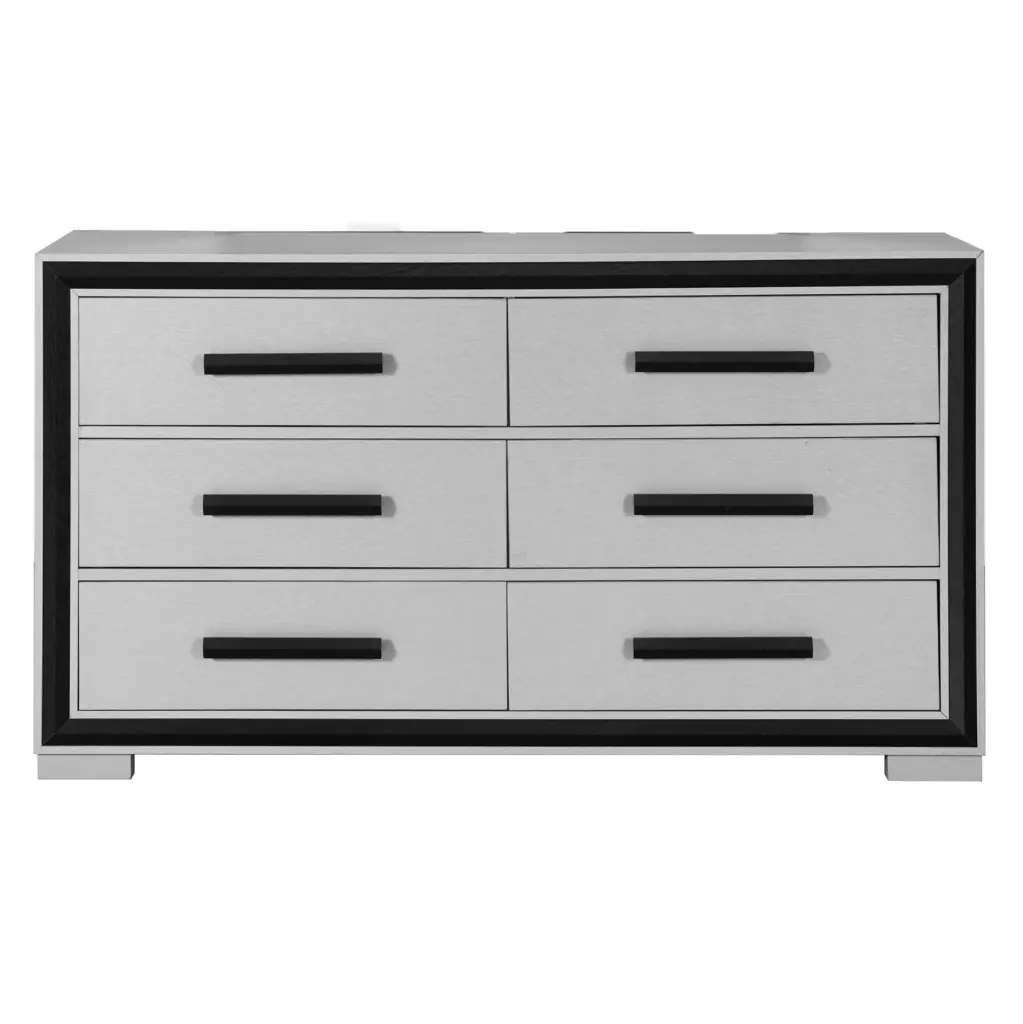 Adelaide Grey Black Dresser Black Solid Wood MDF Ample Storage luxe modern furniture