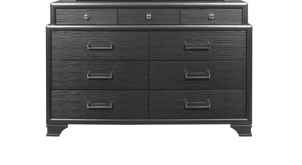 Civic Grey Dresser Gray Solid Wood and MDF Construction luxe modern furniture