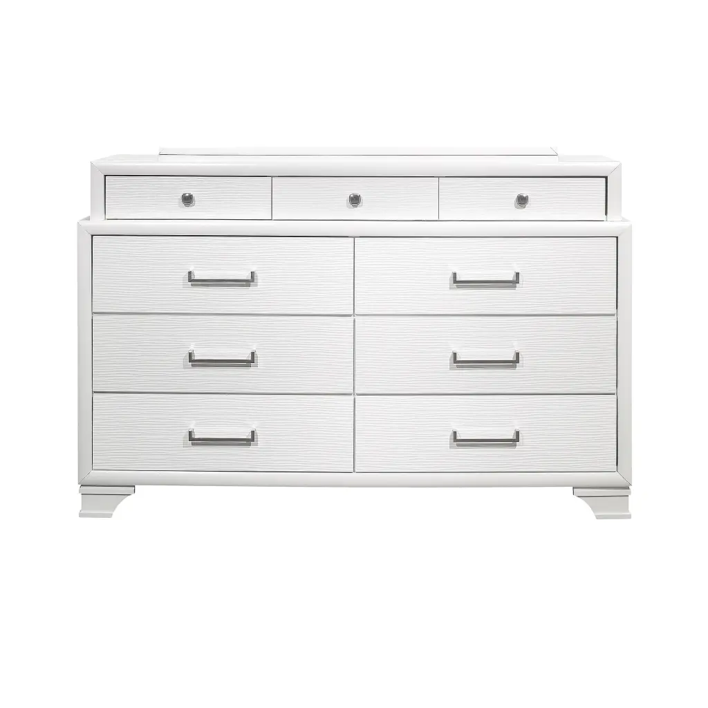 Civic White Dresser White Solid Wood and MDF luxe modern furniture
