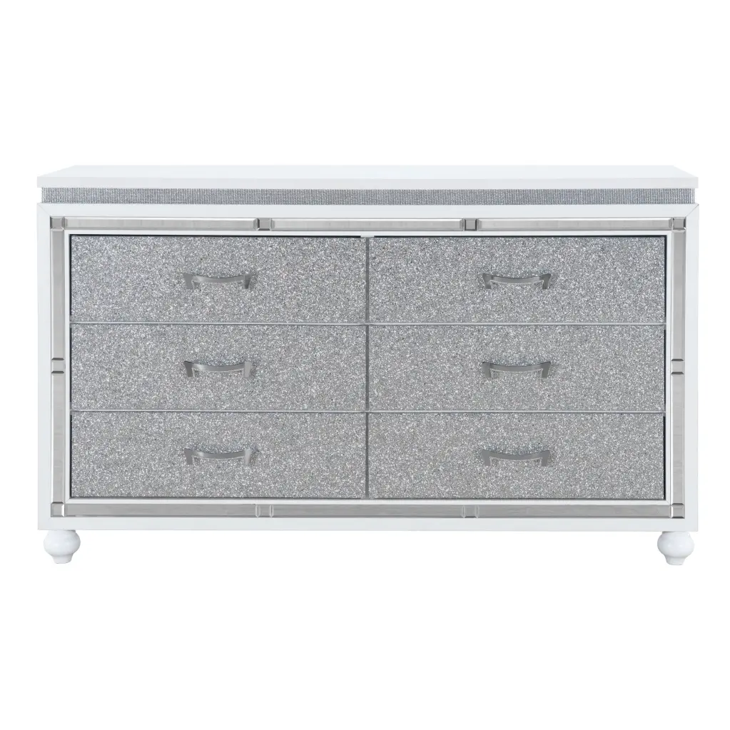 Maloise White Dresser Solid Wood and MDF luxe modern furniture