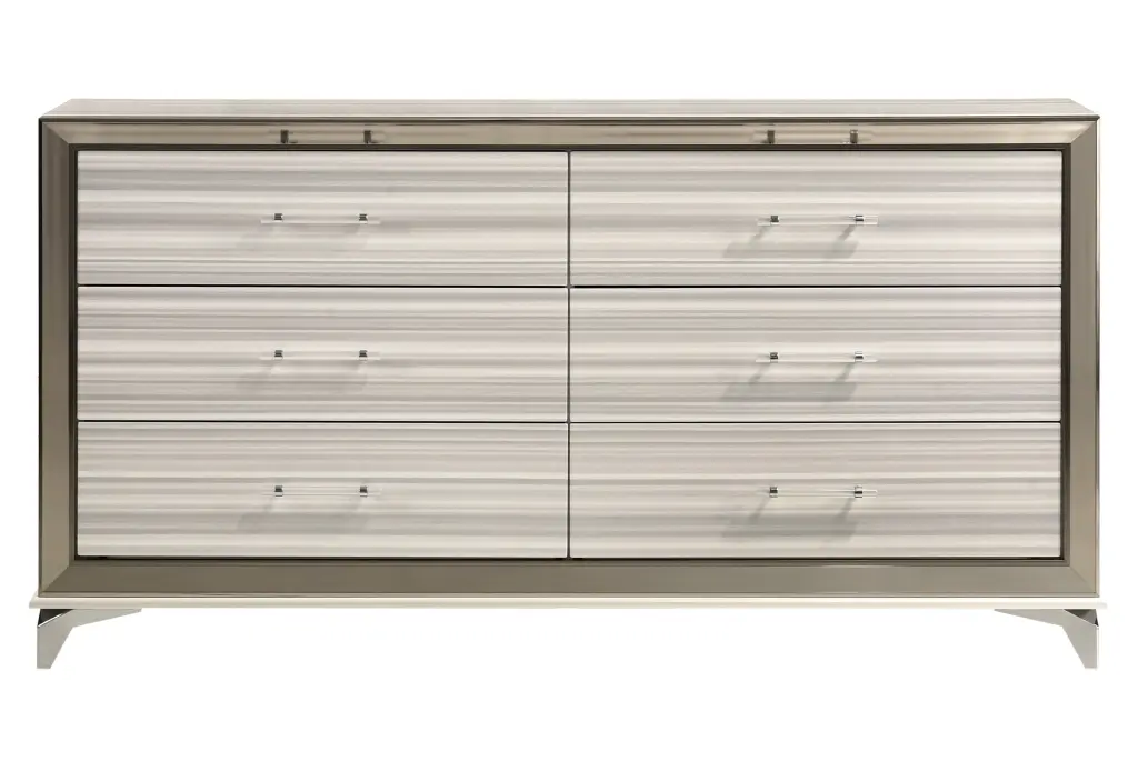 Star White Dresser Solid Wood and MDF luxe modern furniture