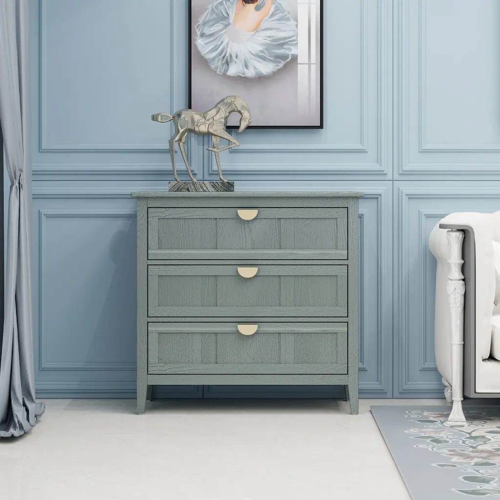 3 Drawer Cabinet American Home Decor Bedroom Living Room Storage Furniture milestone homelife