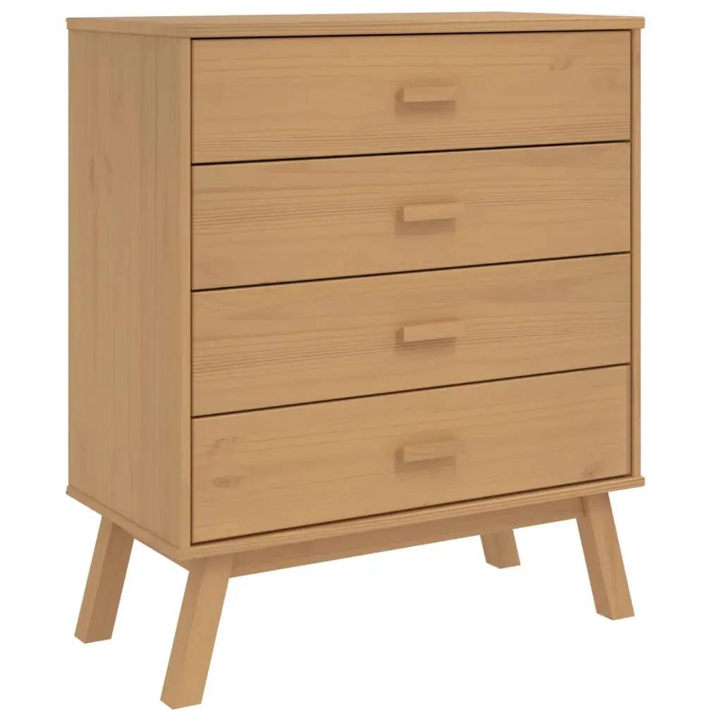 OLDEN Brown Solid Wood Pine Drawer Cabinet Storage Furniture
