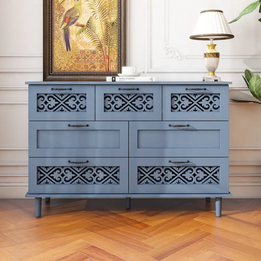 7 Drawer Cabinet, American Home Decor Bedroom and Living Room rnb