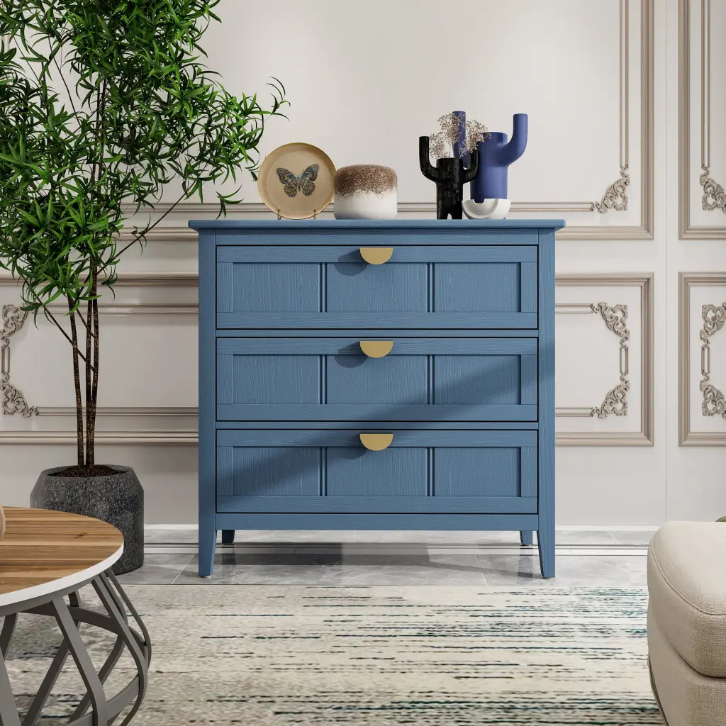 3 Drawer Cabinet American Home Decor Bedroom Living Room Storage rnb