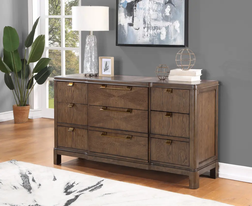 Milan Dresser Dark Brown Dark Brown Timber Bedroom Dresser steve silver furniture
