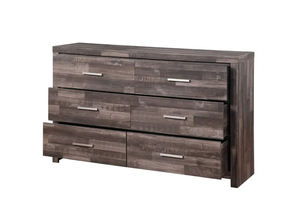 Juniper Dark Cherry Finish Dresser Dark Brown Synthetic Timber Bedroom Storage urban nest