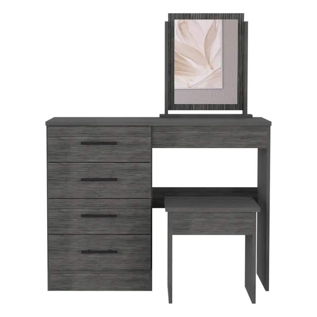 Roxx Smokey Oak Gray Cosmetics Dressing Table Bedroom treevol furniture