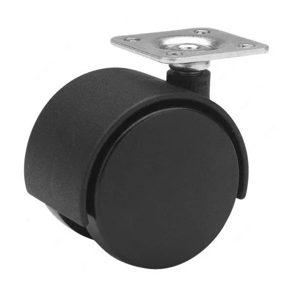 Richelieu F24437TV 2 Inch Black Dual-Wheel Furniture Caster