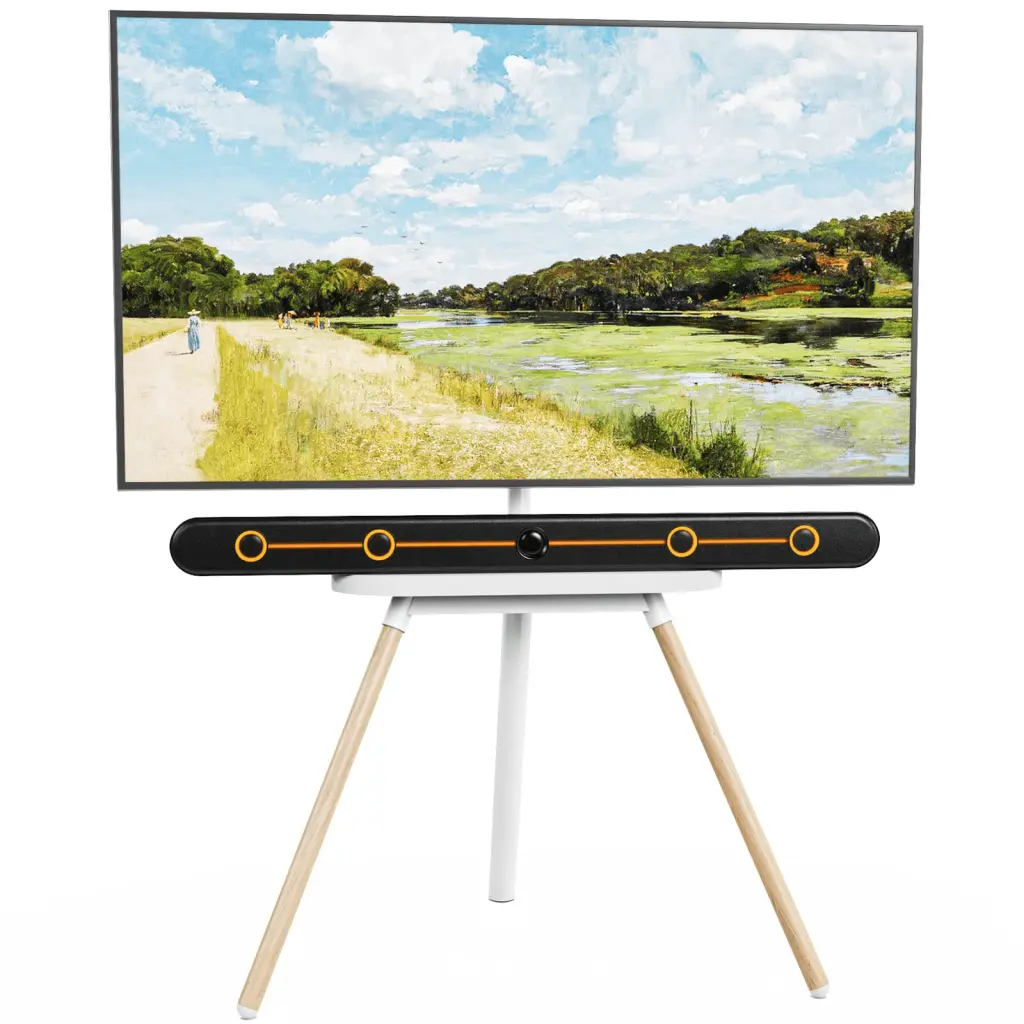 PUTORSEN Easel TV Stand Modern Living Room Setup