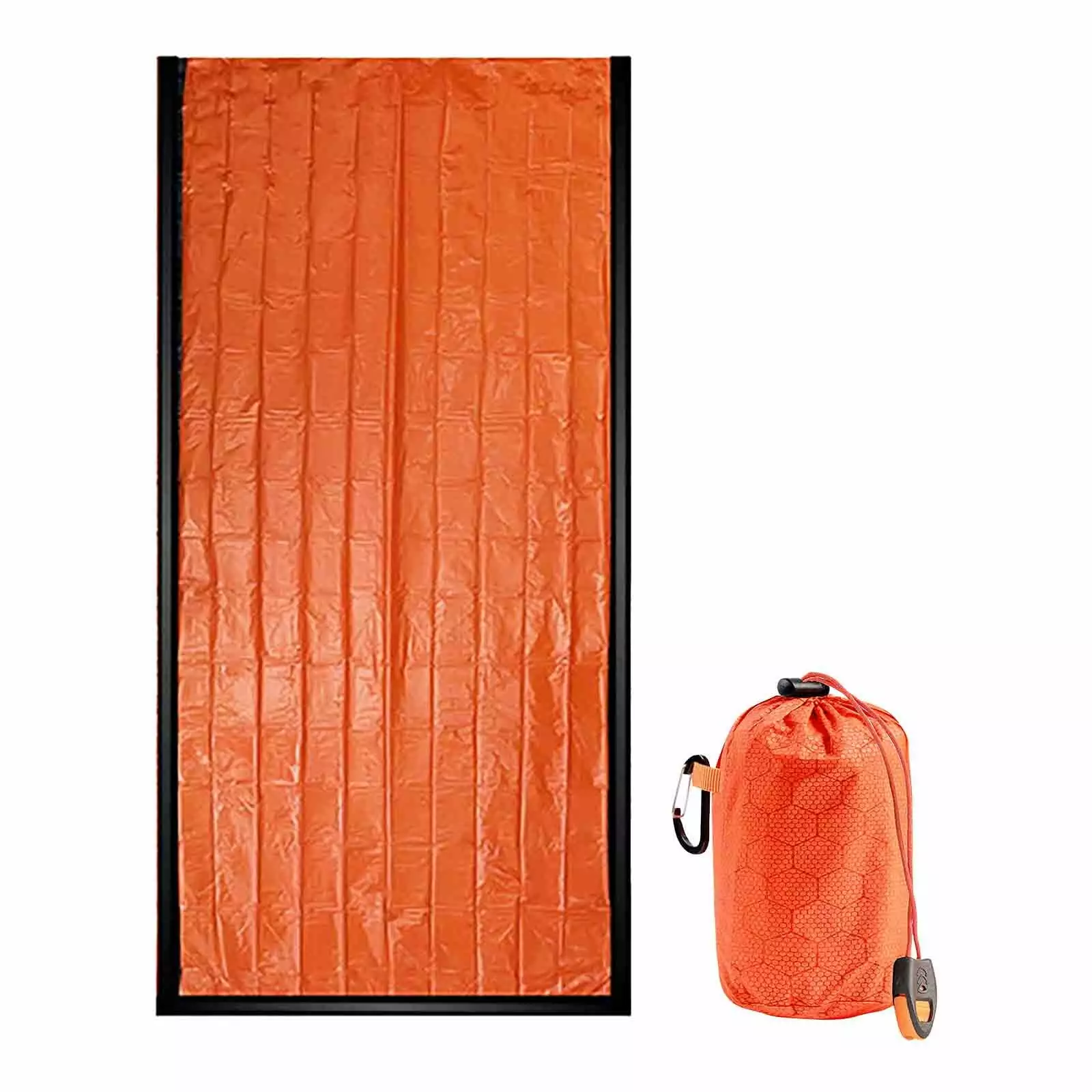 XEOVHV Emergency Sleeping Bag Portable Thermal Waterproof Bivy Sack Whistle Outdoor Survival