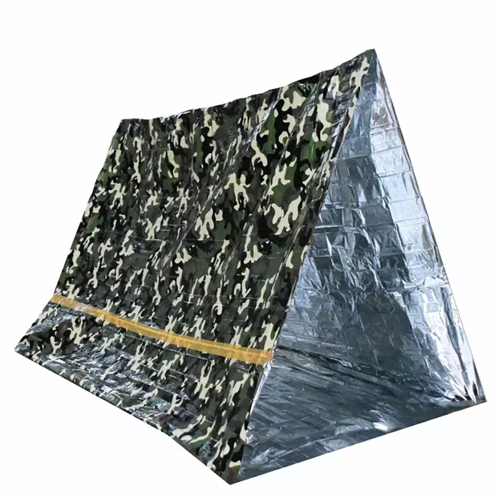 Eease PE Camo Emergency Tent Camping Survival and Outdoor Adventures 250x150cm
