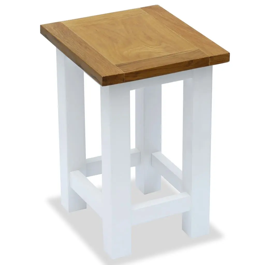 10.6x9.4x14.6 Inch Solid Oak Wood End Table