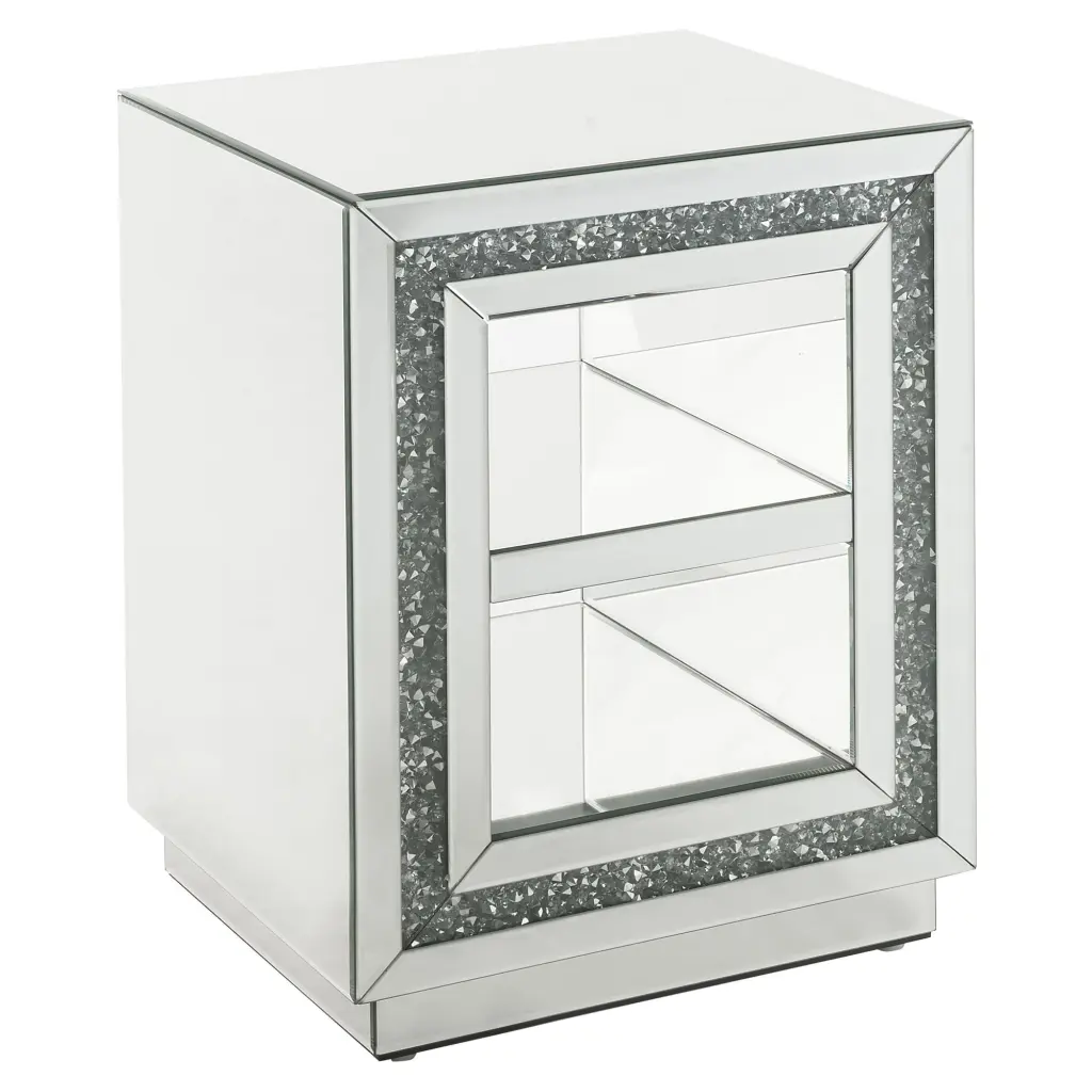 ACME Noralie Rectangular End Table Mirrored Finish Acme Furniture