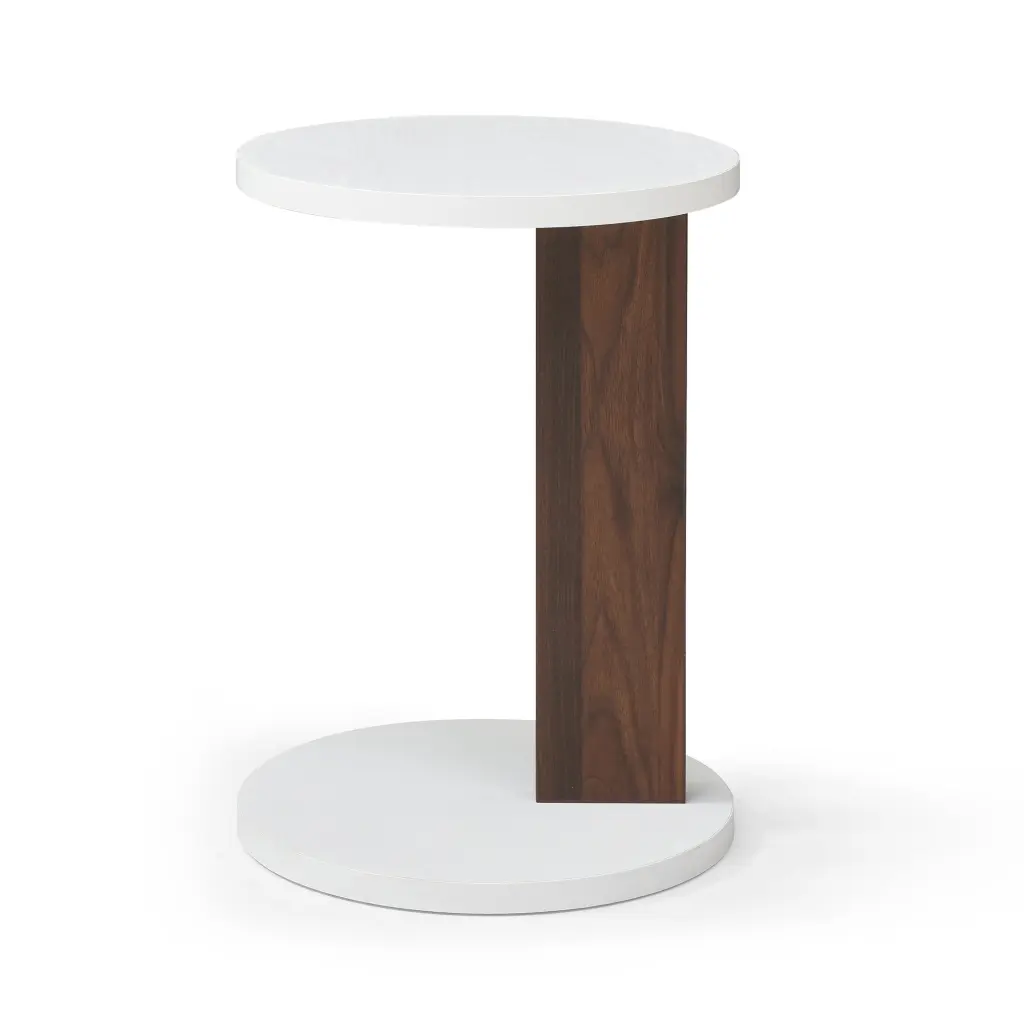 C Shaped End Table Small Side Table Couch Sofa Timber Frame aijiafurniture