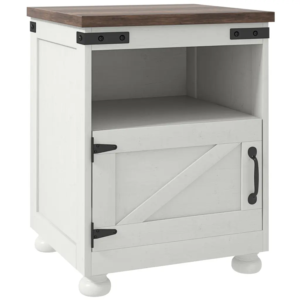 Homcom Small Side Table Storage Farmhouse End Table Open Shelf aosom business
