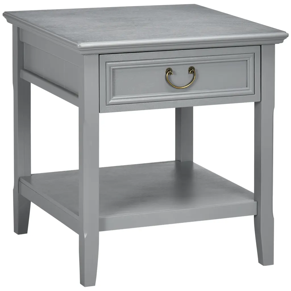 Side Table Storage, Vintage End Table Drawer and Open Shelf aosom business