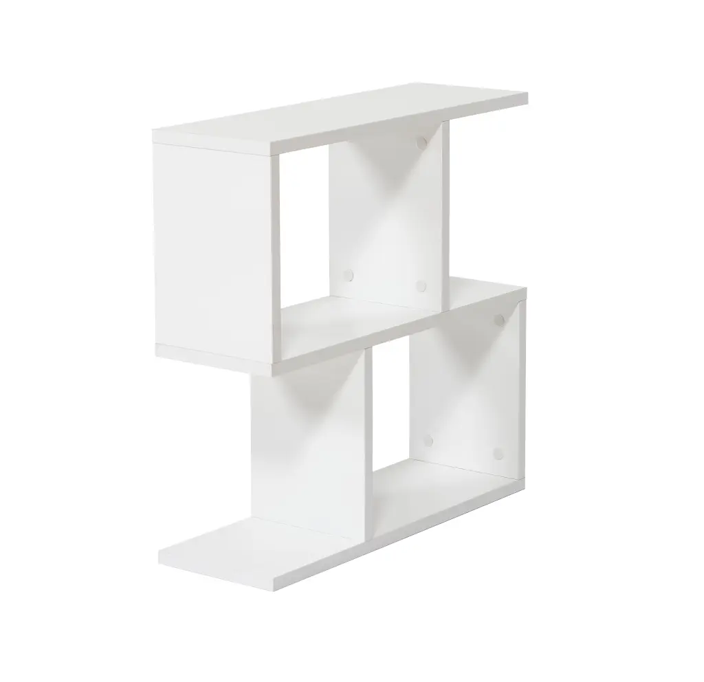 Furnishome Alfa Rectangle 4-Shelf End Table Narrow Chairside Spaces furnia