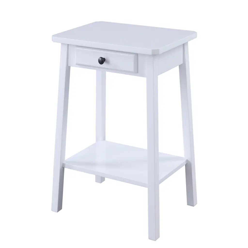White End Table Bottom Shelf and Drawers furniture max
